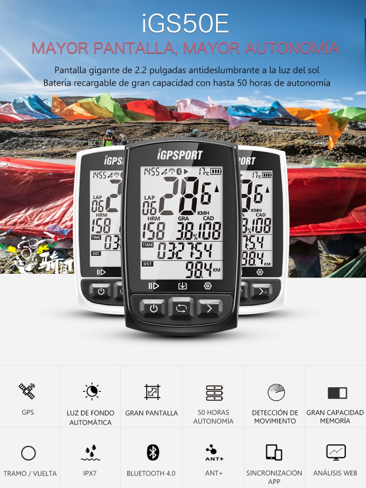 Ciclocomputador GPS IGS50S