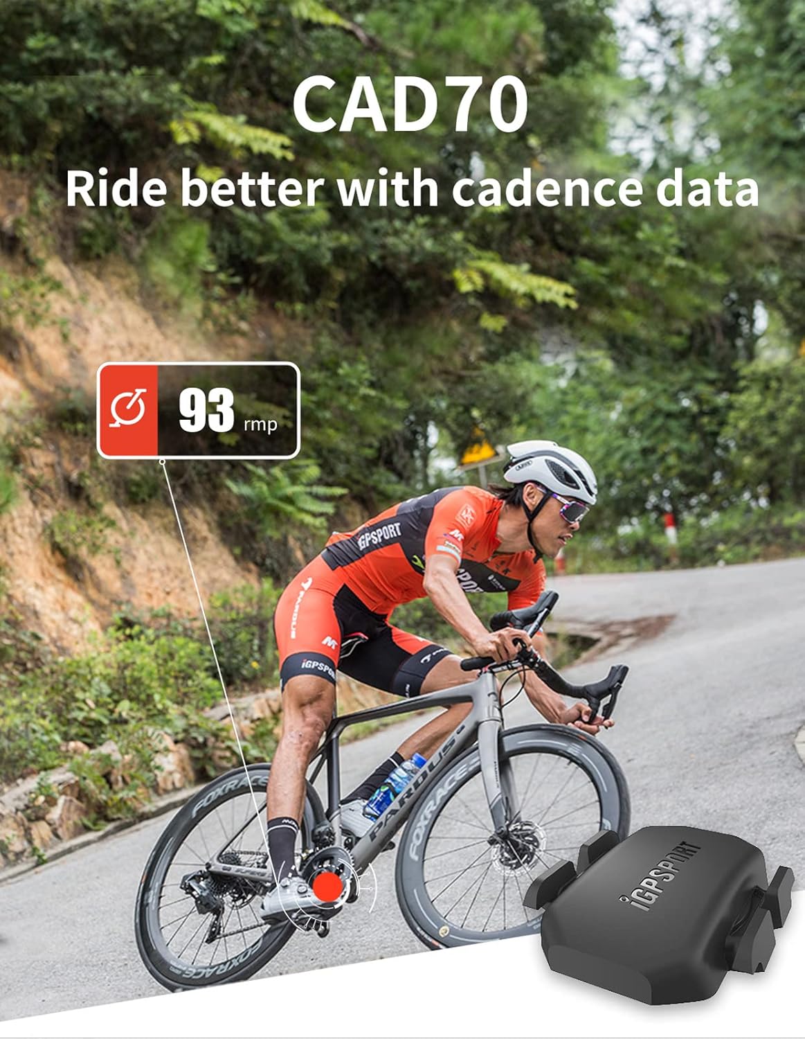 iGPSPORT Sensor de Velocidad/Cadencia de bicicleta